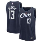 Youth LA Clippers Paul George  Navy 2023/24 Fast Break Jersey - City Edition