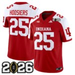 #25 Hoosiers #25 Ndiana Hoosiers IND 2026 CFP Final Patch Vapor Limited Jersey V2 - All Stitched