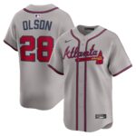 Atlanta Braves Matt Olson #28 Gray Road Limited Player Jersey