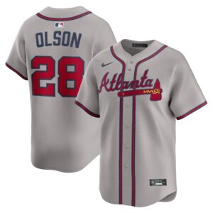 Atlanta Braves Matt Olson #28 Gray Road Limited Player Jersey
