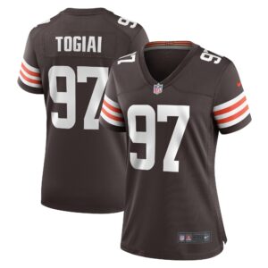 Tommy Togiai Cleveland Browns Women's  Game Jersey -  Brown