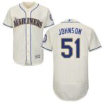 Seattle Mariners #51 Randy Johnson Cream Flexbase Collection Stitched Jersey