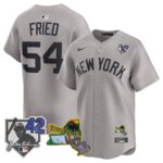 Max Fried #54 New York Yankees Jackie Robinson Patch Collection Limited Jersey - Gray