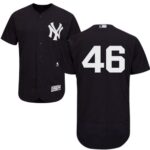 New York Yankees #46 Andy Pettitte Navy Blue Flexbase Collection Stitched Jersey