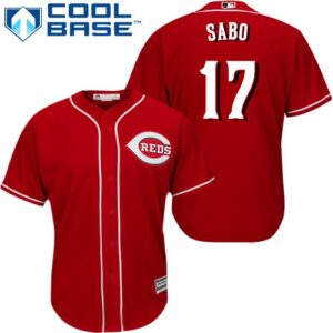 Cincinnati Reds #17 Chris Sabo Red Alternate Cool Base Majestic Men's Jersey