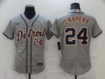 Men Detroit Tigers #24 Cabrera Grey Elite 2021  Jersey