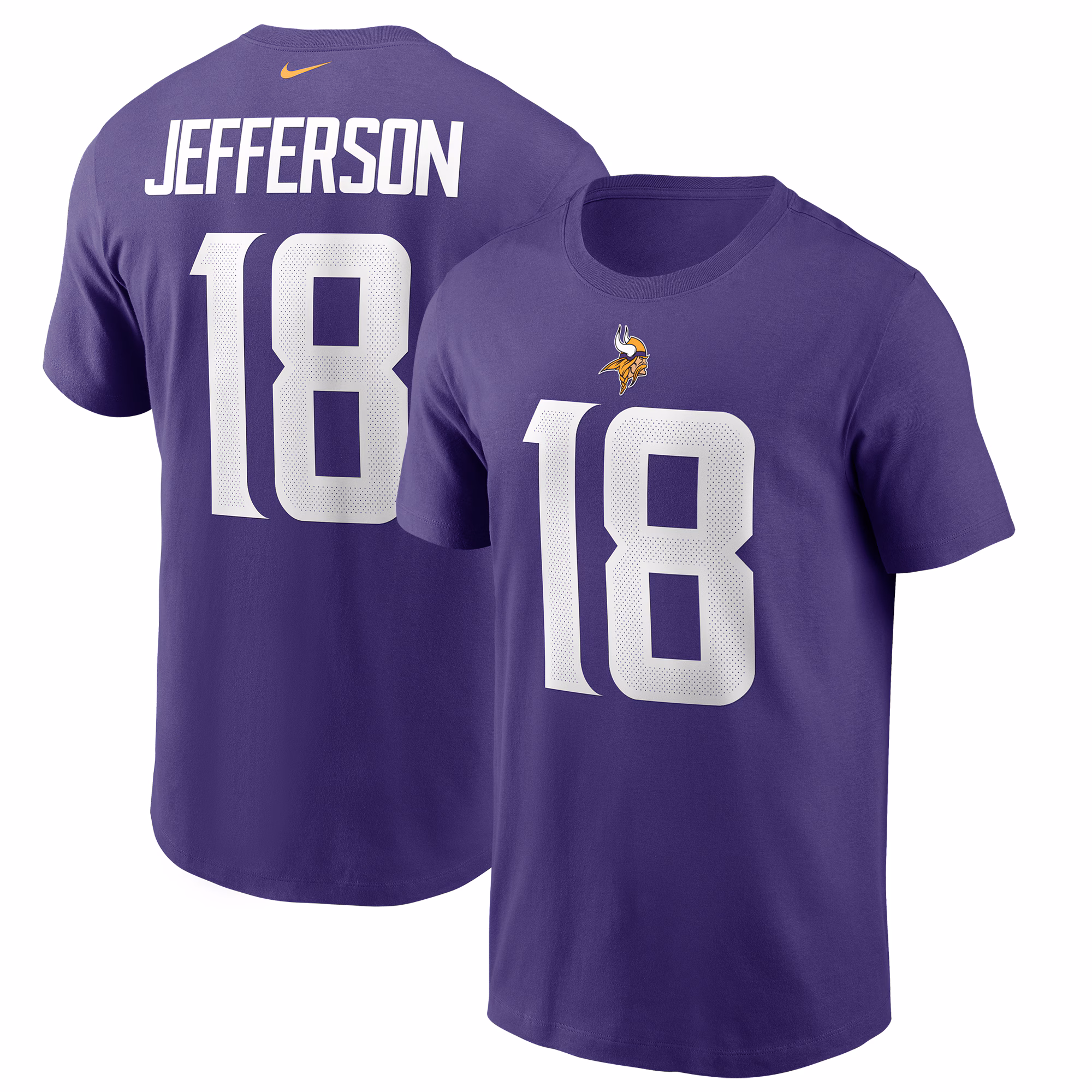 Men's Justin Jefferson Purple Minnesota Vikings Name & Number T-Shirt