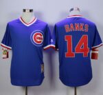 Chicago Cubs #14 Ernie Banks Blue Cooperstown Stitched Jersey