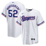 Men's Texas Rangers #52  Montgomery  White Home Replica Player Jersey