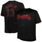 Atlanta Braves Ronald Acuña Jr. #13 Black Big & Tall Pop Fashion Jersey