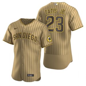 Men's  San Diego Padres #23 Fernando Tatis Jr. Tan Brown Alternate Jersey