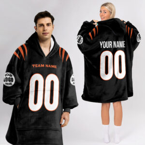 Adult Custom Blanket Hoodie Cincinnati Inspired Color