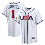 Corbin Carroll #1 USA Baseball 2026 World Baseball Classic Home Stadium Jersey - White