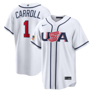 Corbin Carroll #1 USA Baseball 2026 World Baseball Classic Home Stadium Jersey - White