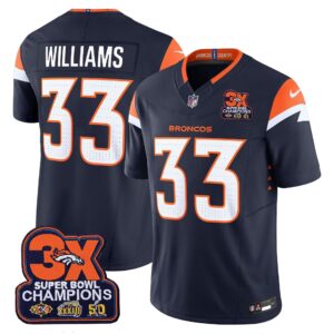 Javonte Williams Denver Broncos-Time Champions Patch Vapor Limited Jersey - All Stitched