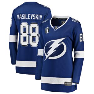 Andrei Vasilevskiy Tampa Bay Lightning Women's Home 2022 Stanley Cup Final Breakaway Player Jersey - Blue