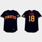 Men's Pittsburgh Pirates #18 Ben Gamel Blue 2021 Players' Weekend Gam Nickname Jersey