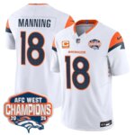 Peyton Manning #18 Denver Broncos DEN AFC West Champions Patch Vapor Limited Jersey V2 - All Stitched