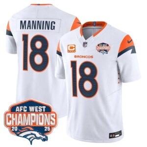 Peyton Manning #18 Denver Broncos DEN AFC West Champions Patch Vapor Limited Jersey V2 - All Stitched