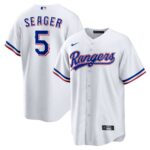 Men's Texas Rangers #5 Corey Seager  White Home Replica Player Jersey