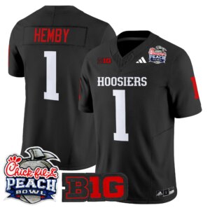 Roman Hemby #1 Ndiana Hoosiers IH 2026 Peach Bowl Vapor Limited Jersey - All Stitched