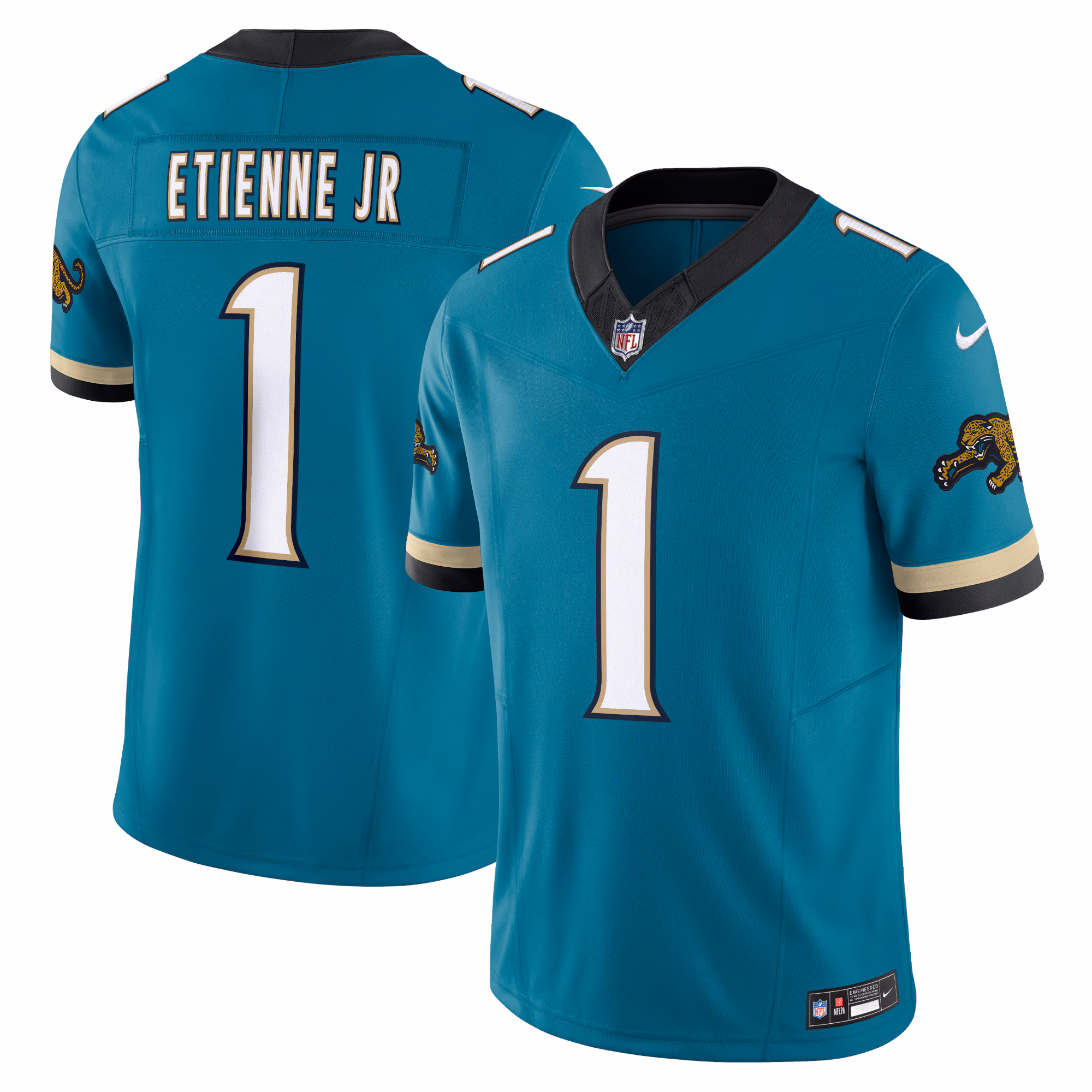Travis Etienne #1 Jacksonville Jaguars Prowler Throwback Vapor F.U.S.E. Limited Jersey - Teal