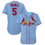 St. Louis Cardinals #5 Albert Pujols Light Blue Flexbase Collection Stitched Jersey