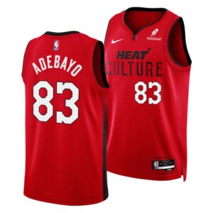 Bam Adebayo HEAT Culture: Blood Red “83-Point Game” Swingman Jersey