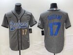 Men's Los Angeles Dodgers #17  Grey Shohei Ohtani Jersey