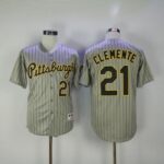 Pittsburgh Pirates #21 Roberto Clemente Grey Strip 1997 Turn Back The Clock Stitched Jersey
