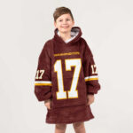 Kid 17 Washington Football Unisex Blanket Hoodie
