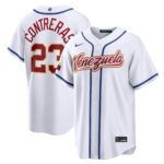 William Contreras #23 Venezuela Baseball White 2026 World Baseball Classic Home Stadium Jersey