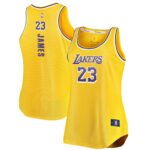 LeBron James Los Angeles Lakers  Women's Fast Break Tank Jersey - Gold