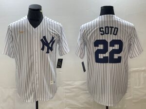 Men's  New York Yankees Jersey #22 Juan Soto White Jersey