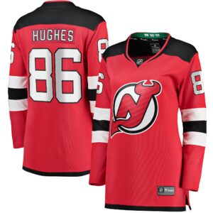 Jack Hughes New Jersey Devils Women's Home Breakaway Jersey - Red