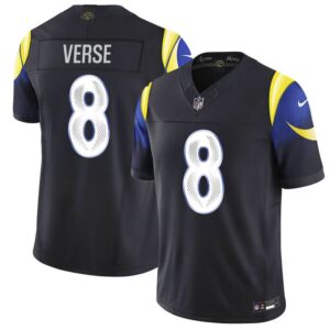Men's Jared Verse #8 Los Angeles Rams Dri-FIT Rivalries Collection Limited Jersey-Navy