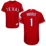 Texas Rangers #1 Elvis Andrus Red Flexbase Collection Stitched Jersey