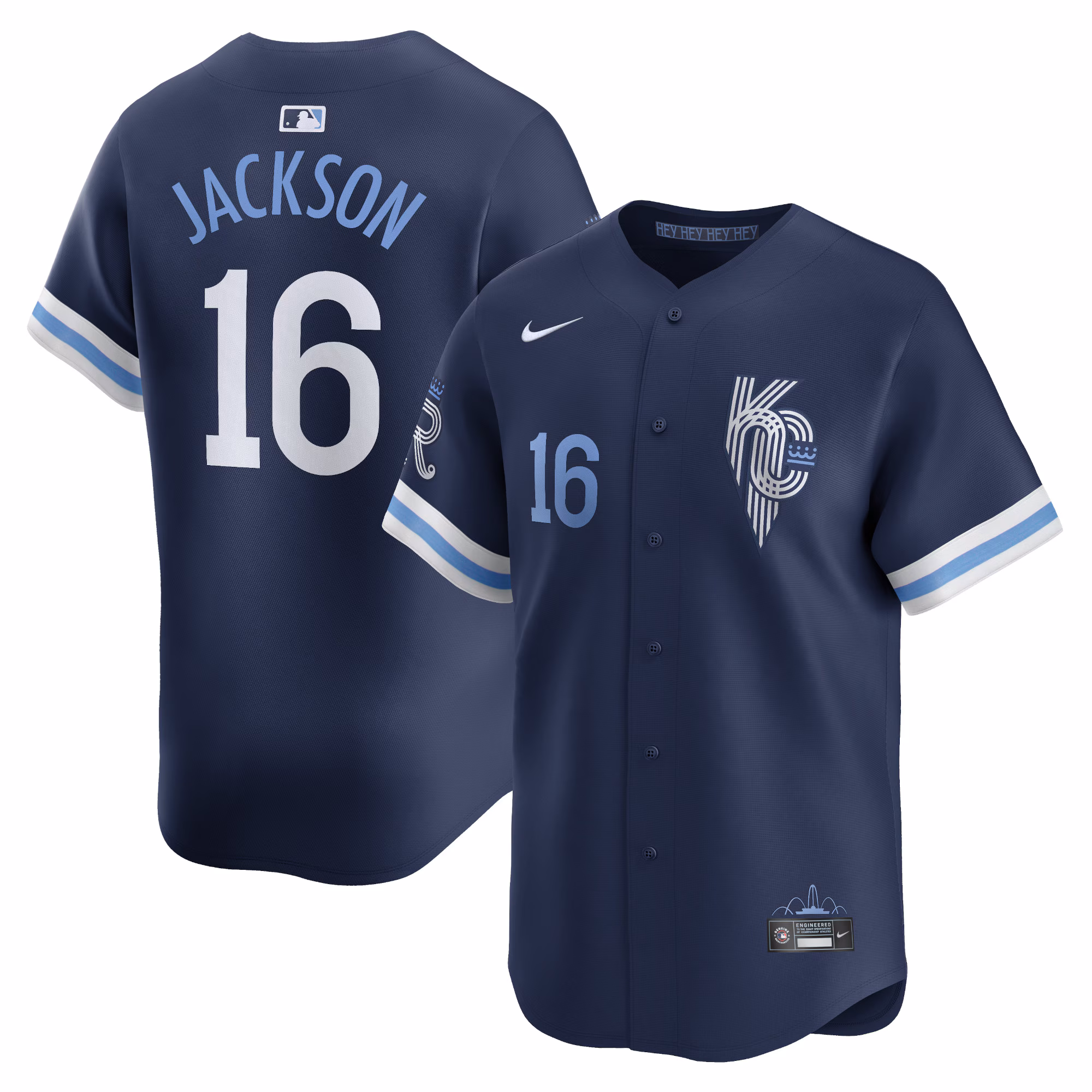 Kansas City Royals Bo Jackson #16 Navy City Connect Retired Player Jersey