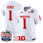 Roman Hemby #1 Ndiana Hoosiers IH 2026 Peach Bowl Vapor Limited Jersey - All Stitched