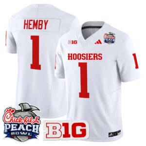 Roman Hemby #1 Ndiana Hoosiers IH 2026 Peach Bowl Vapor Limited Jersey - All Stitched