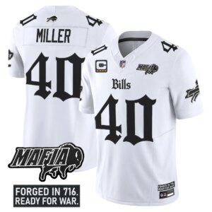 Von Miller #40 Buffalo Bills BUF 'Gothic Cold Front Edition' Vapor Limited Jersey V2 - All Stitched
