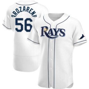 Men's Tampa Bay Rays #56 Randy Arozarena White Home  Jersey