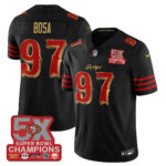 San Francisco 49ers Bosa # 97 SF Rivalries 5-Time Champions Patch Vapor Limited Jersey - All Stitched