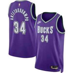 Giannis Antetokounmpo Milwaukee Bucks Swingman Jersey - Classic Edition - Purple