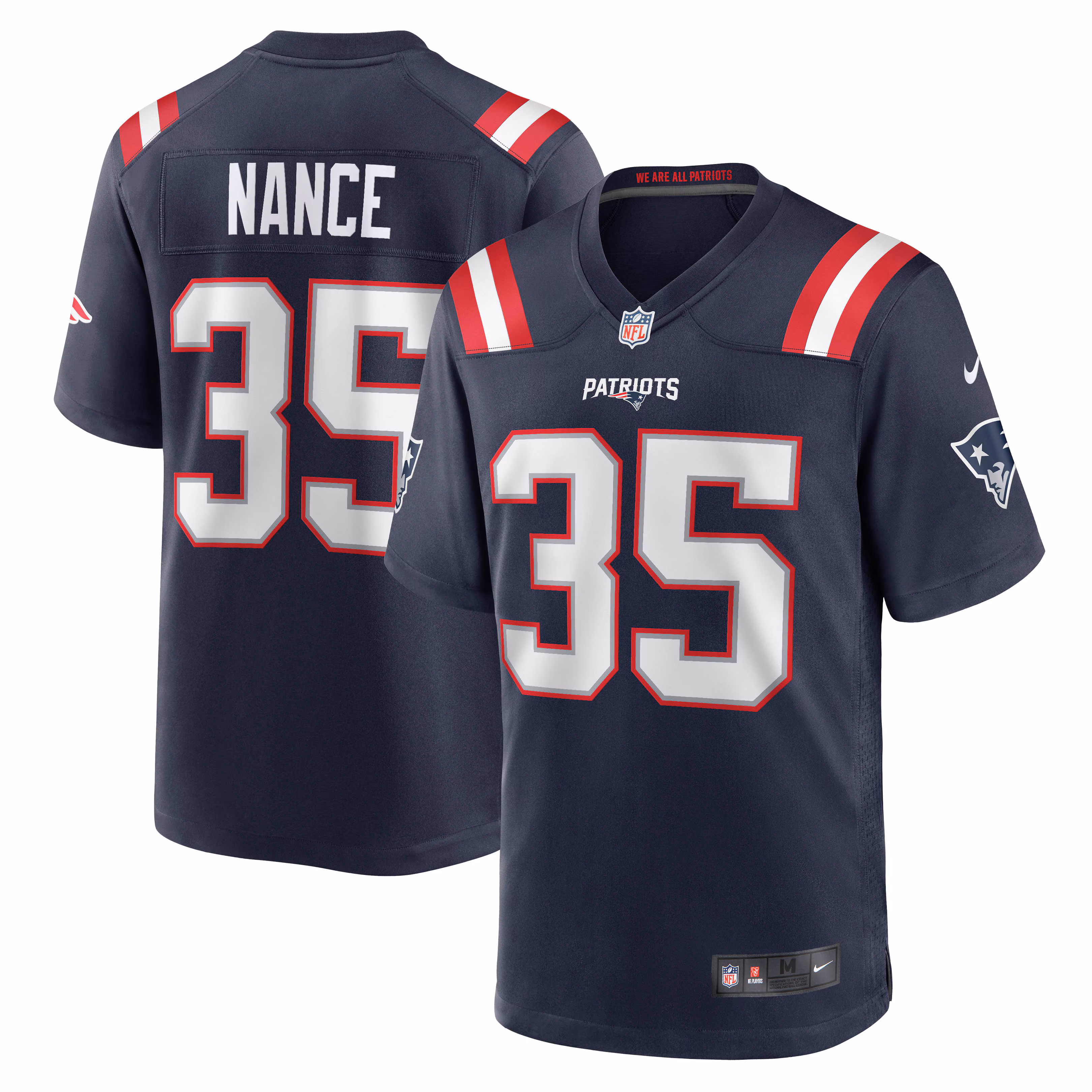 Jim Nance New England Patriots Retired Player Jersey - Navy