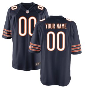 Chicago Bears  Youth Custom Game Jersey - Navy