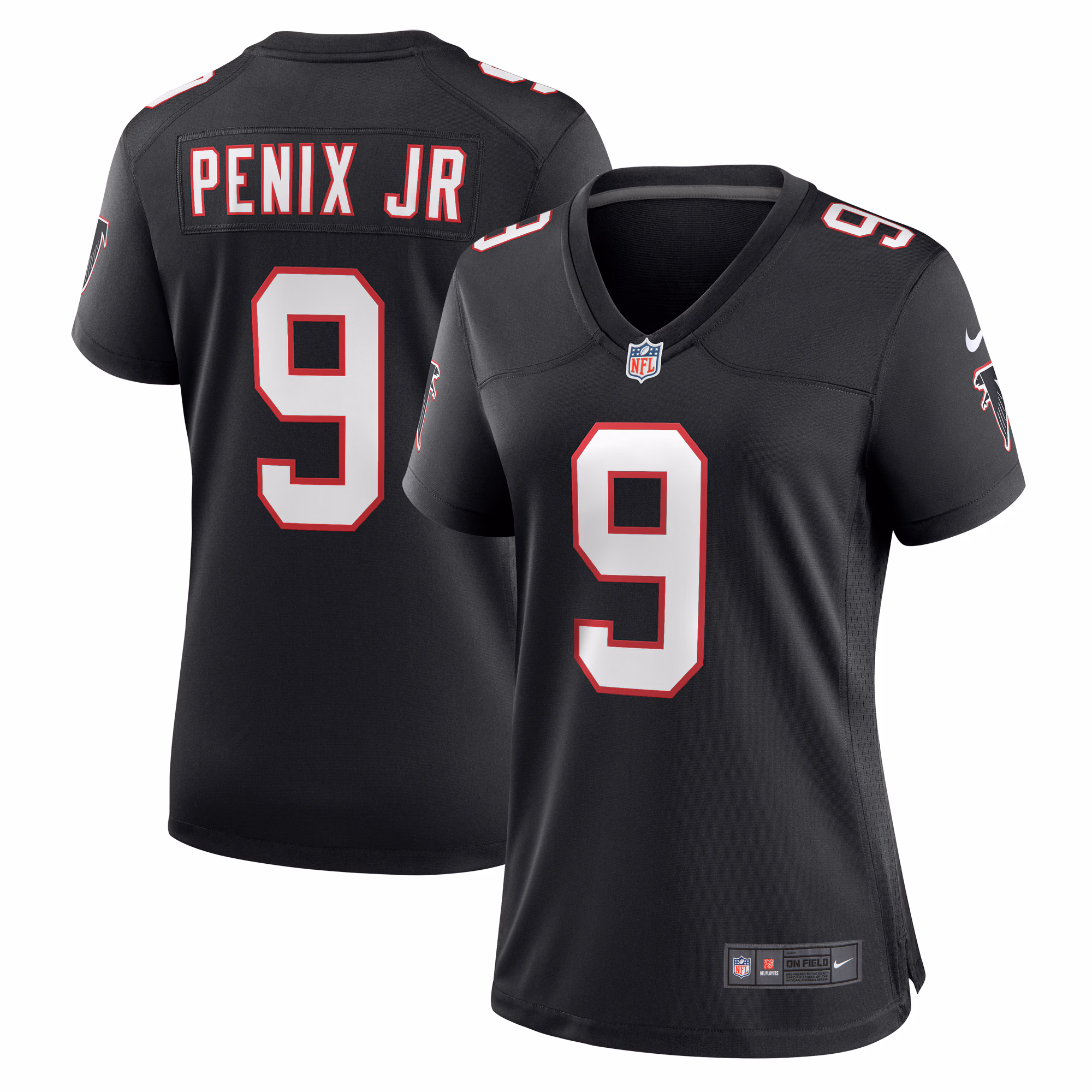 Women's Atlanta Falcons Michael Penix Jr. #9 Black Alternate Game Jersey