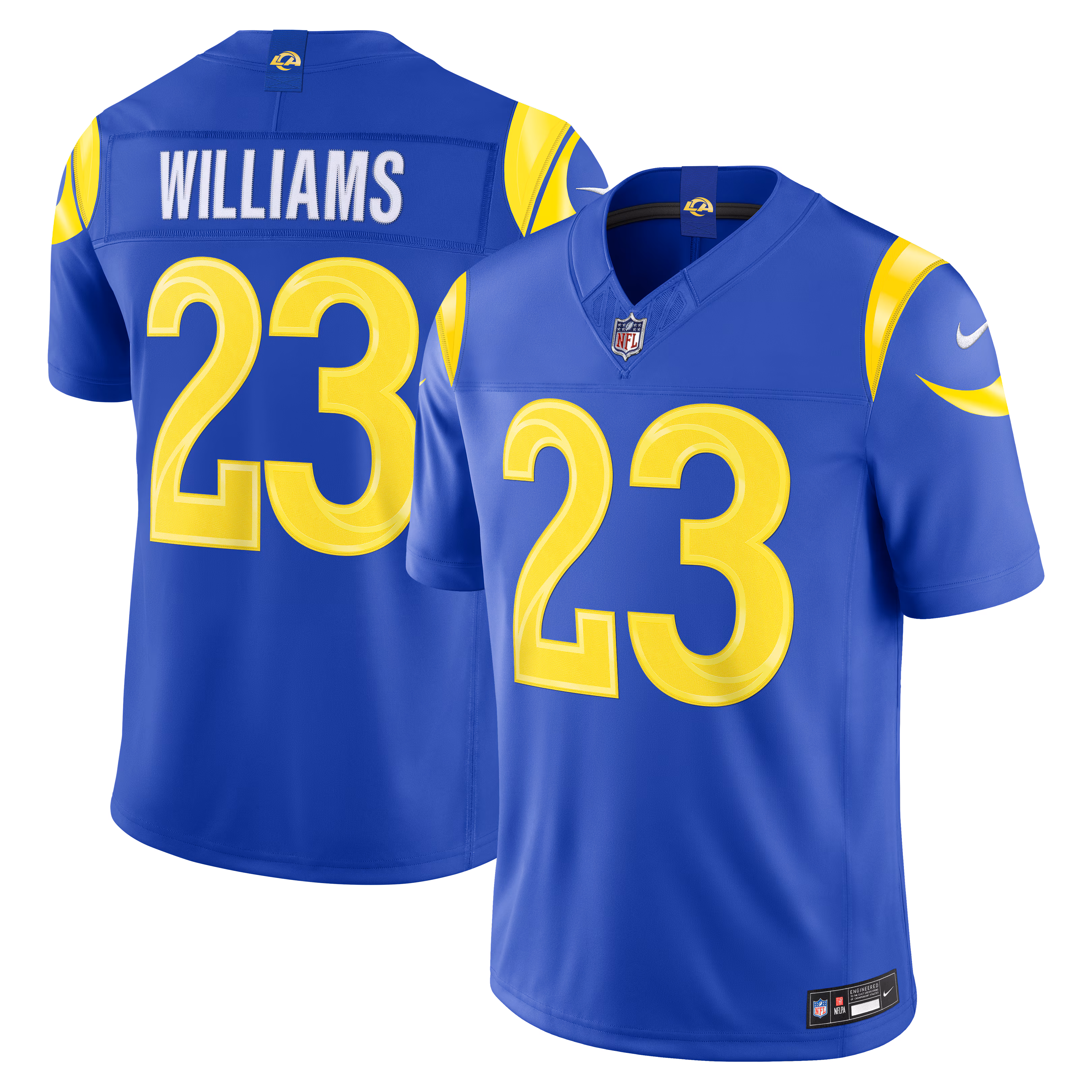Los Angeles Rams Kyren Williams #23 Royal Vapor F.U.S.E. Sewn Down Limited Jersey