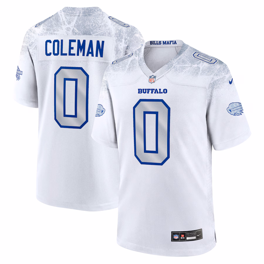 Keon Coleman #0 Buffalo Bills 2025 Rivalries Collection Game Jersey - White