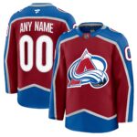 Colorado Avalanche Fanatics Burgundy Home Premium Custom #00 Jersey